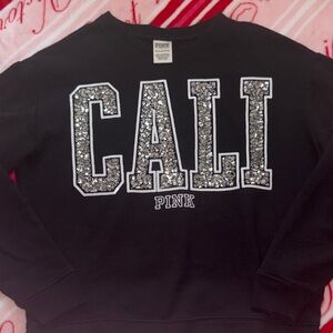 Victoria's Secret PINK bling Black CALI Sweatshirt